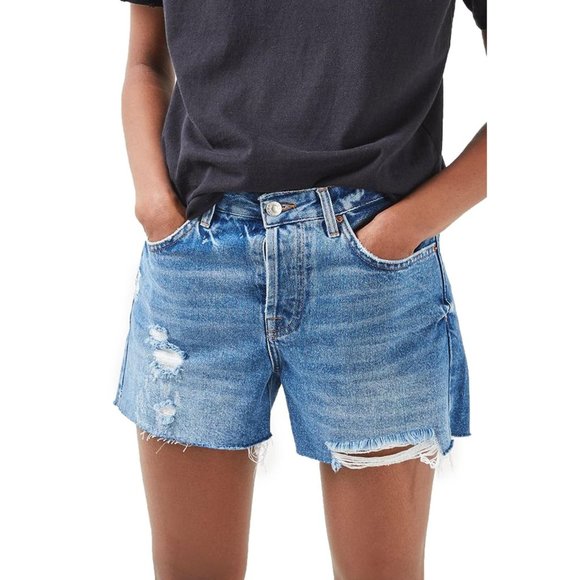 Topshop Pants - TOPSHOP Moto Ashley Ripped Boyfriend Shorts P1000